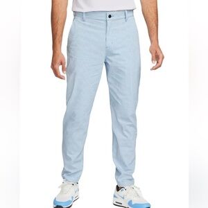 Nike Men DriFit Striped Golf Pants 34x32 Seersucker Blue Pinstriped Preppy